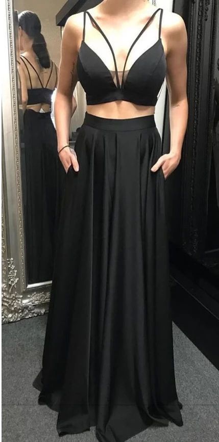 Black Prom Dress, Long Prom Dress Simple Prom Dress  cg5955