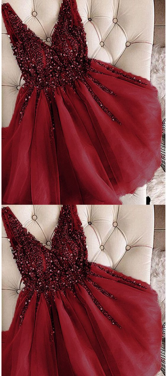 Burgundy Short homecoming Dresses Girls Junior Graduation Gown cg624