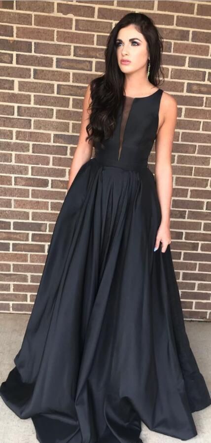 elegant black long prom dress party dress formal evening dress  cg6490