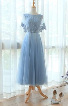 Half Sleeve Lace Neck Beautiful Dress Party prom Dress  cg6624