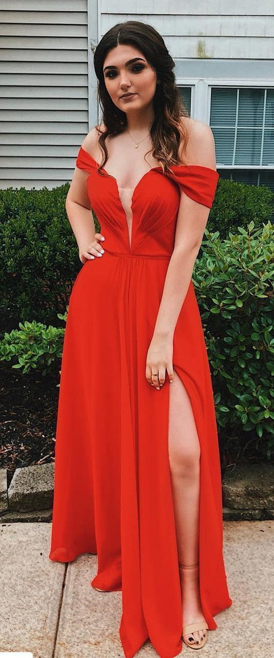 Simple Prom Dress, Princess Prom Dress, Long Prom Dress, Red Prom Dress, 2020 Prom Dress  cg7623