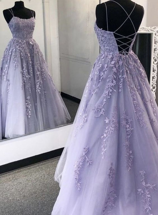 purple prom dress, lace evening dress, formal dress  cg7792