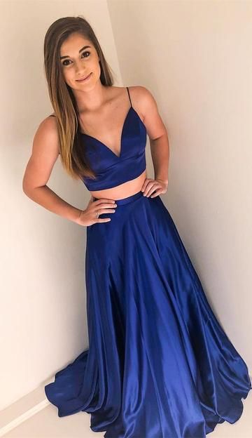 Two Pieces Prom Dresses Long Prom Dress Fashion School Dance Dress Winter Formal Dress  cg7915