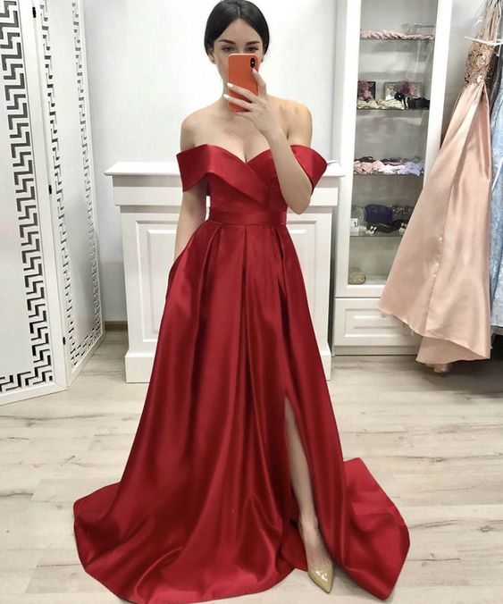 Simple satin long prom dress evening dress  cg8306