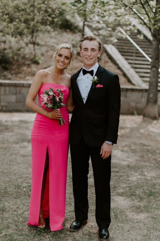 Couple Hot Pink Poses Formal Prom Dress  cg8894