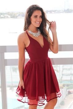 red Short Homecoming Dress  cg9387