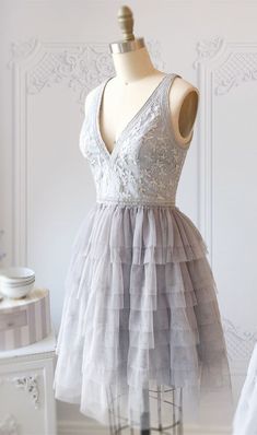 V-Neck Homecoming Dress, Short Dresses, Graduation Dress, Short Homecoming Dress  cg9602