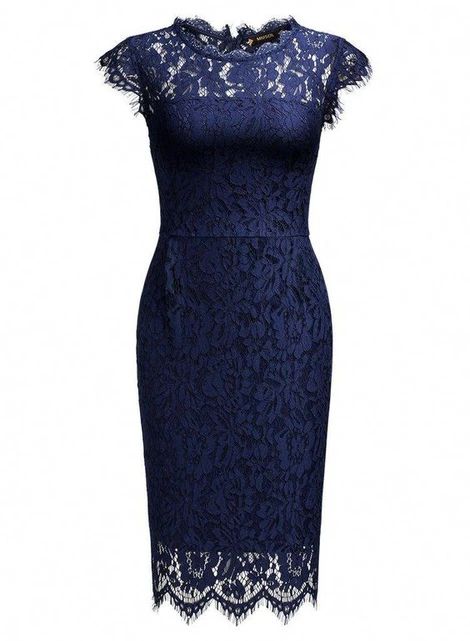 Navy Blue Lace Short Homecoming Dress, Sleeveless Dress  cg9730